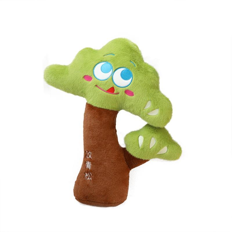 Cartoon Simulation Pine Tree Pillow Green Pine Tree Plush Toy Doll Girl Sleeping On The Bed with Pillow Doll