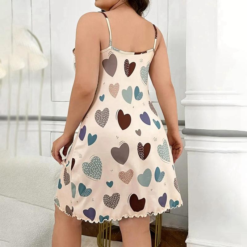 Women's Plus Size Suspender Nightdress Casual Loose Sleeveless Dress Floral Dress