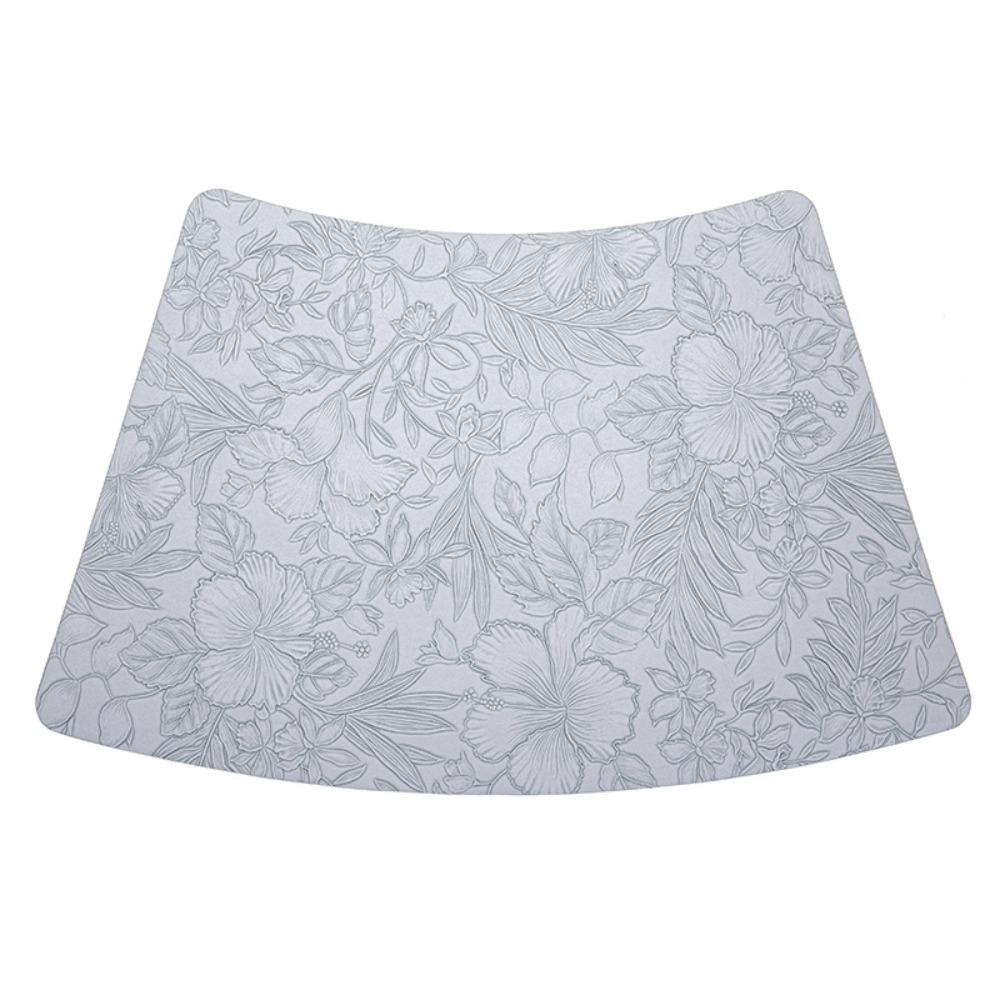 PU Leather Placemats Fanshaped Table Protective Pads Durable Dining Table Place Mats  Hotel