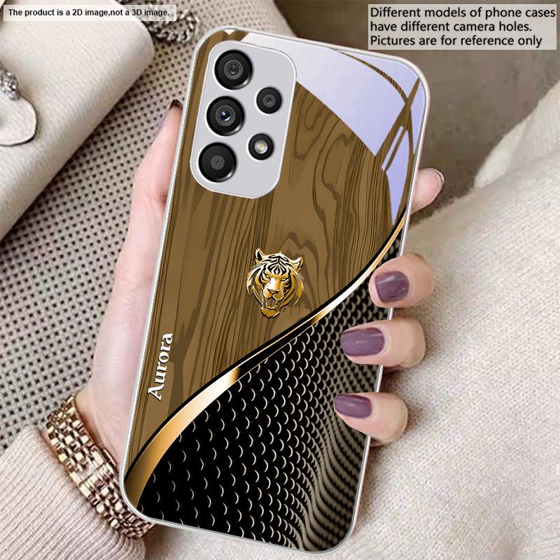 

Милый золотой тигр коричневый Для Samsung S22 S8 S9 10 20 U ltra S21 Pro S22 Plus S23 FE S24 Ultra S25 Edge S25Ultra Стекло Чехол для телефона Galaxy S8