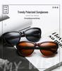 Women's Trendy Round Metal Mixed Polarized Retro Sunglasses 8629