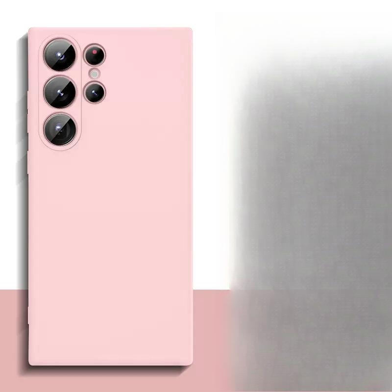 

Suitable for Samsung S25ultra Liquid Silicone Phone Case, S25EDGE Full-case Straight-edge A16 Drop Protection Case A06-4G розовый