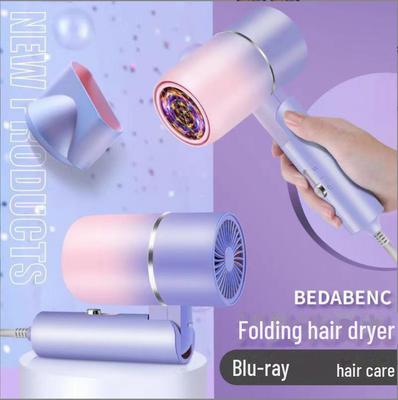 Foldable High-Power Blue Light Hair Dryer for Home, Salon, or Dorm