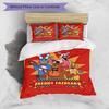 3-teiliges Bettbezug-Set (1 * Bettbezug + 2 * Kissenbezug, ohne Kern), Five Nights at Freddy's Bettwäsche-Set mit Aufdruck, Schlafzimmerdekoration, Ganzjahres-Bettwäsche, Geburtstagsgeschenk
