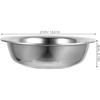 MAGICLULU Stainless Steel Basin 11 X 3.14Inch Foot Basin Round Wash Up Bowl Thicken Laundry Tub Foot Soaking Tub Dish Tub Home Dish Pan Kitchen Prep