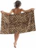 Beach Towel Leopard Print Bath Pool Towels Brown Animals Fur Skin Absorbent Beach Towel Soft Large Quick Dry Lightweight Camping