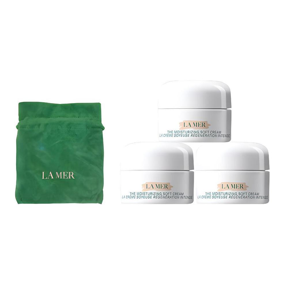 

La Mer The Moisturizing Soft Cream (3.5ml) Travel Trio with Pouch 3.5ml*3