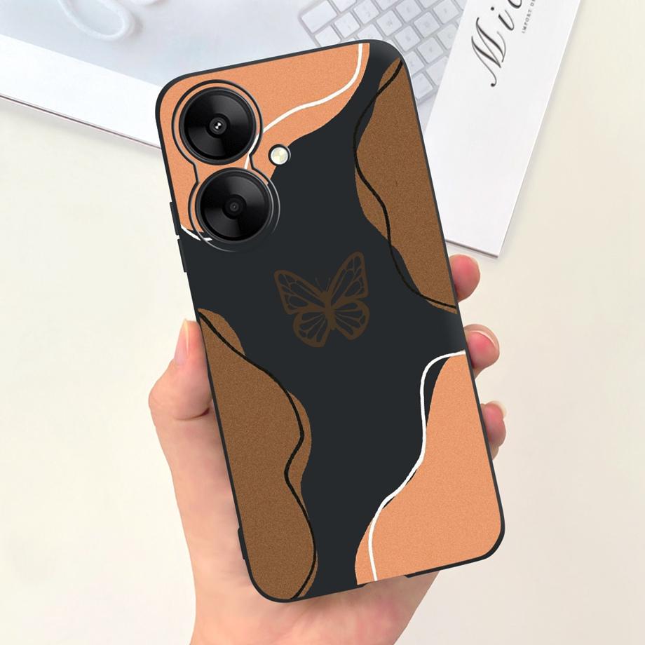 For Xiaomi Redmi 13C 5G Redmi 13R 5G Case Soft Silicone Phone Cases Butterfly Cactus CAPA For Redmi13C Redmi13R 5G Funda Bumper