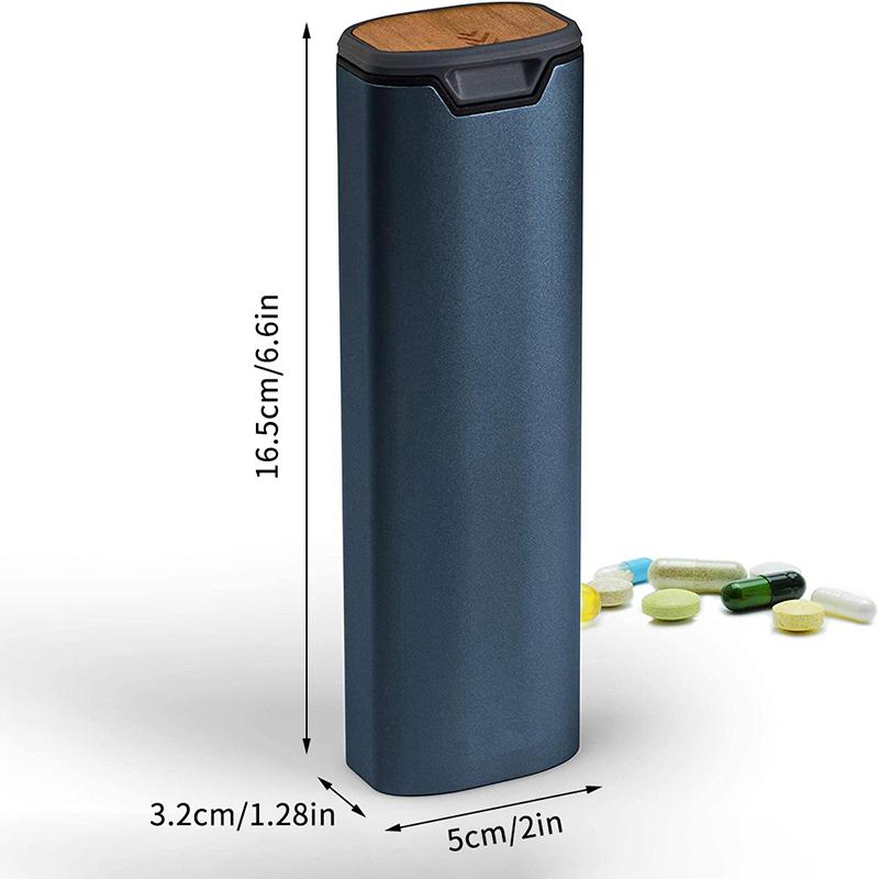 1Pcs 7 Day Weekly Metal Pill Organizer Travel, Cute Portable Pill Case, Large Capacity Pill Holder For Supplements, Vitamins