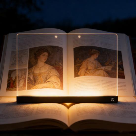 LED čtecí lampička šetrná k očím, lampička na knihu se 3 barevnými teplotami, dobíjecí lampička na klip pro čtení a studium