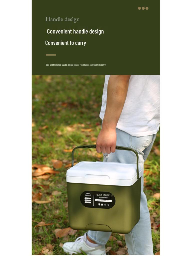 Portable Insulated Car Refrigerator for Camping and Fishing