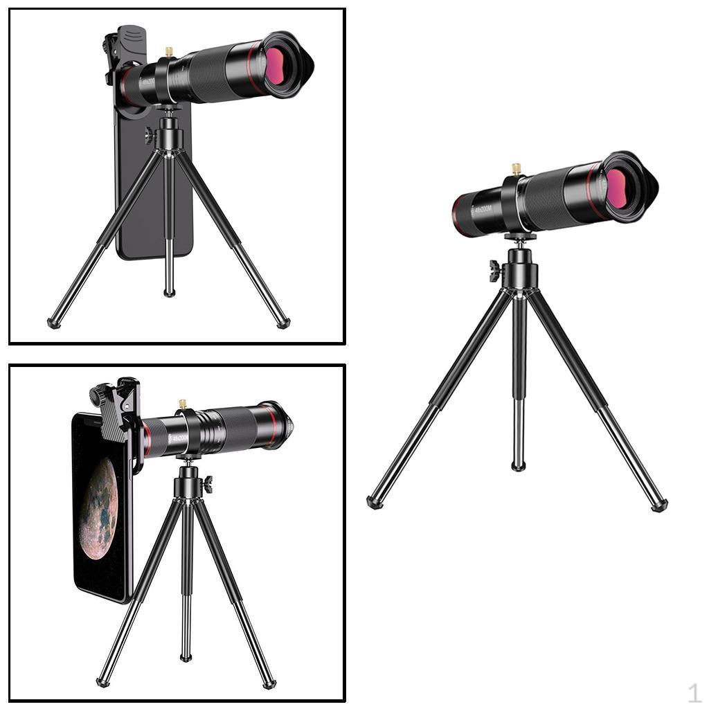 

Объектив камеры телефона для Android, объектив 48X, широкий HD-экран, работает как телескоп со штативом