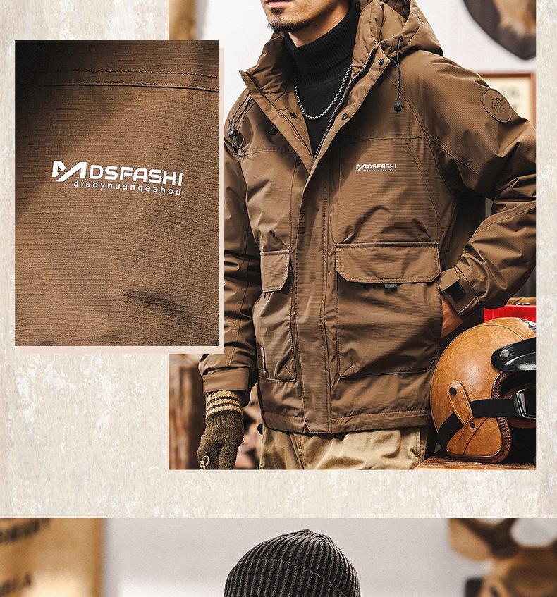 American Retro Men's 2025 High Loft Winter Down Jacket – Trendy, Warm, Windproof Workwear