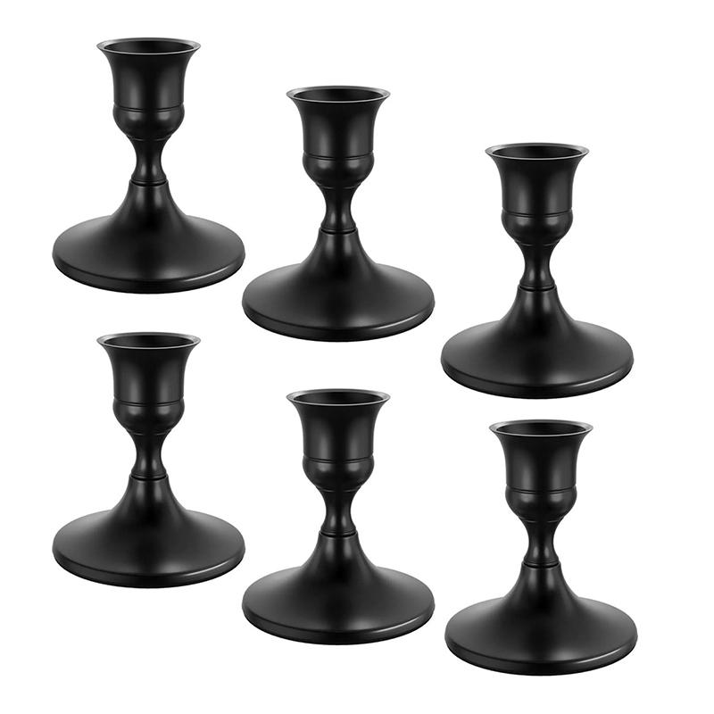 Vintage And Elegant Aluminum Tabletop Candlesticks Suitable For Valentine'S Day And Wedding Decorations