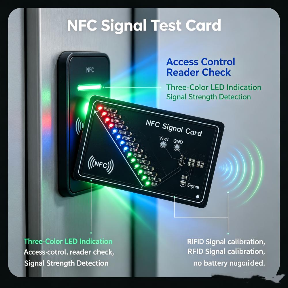 Smart RFID NFC Signal Testing Card Module 11.16MHz Frequency Nfc Card Encrypted Programmer Reader 1 Color LED Light Display