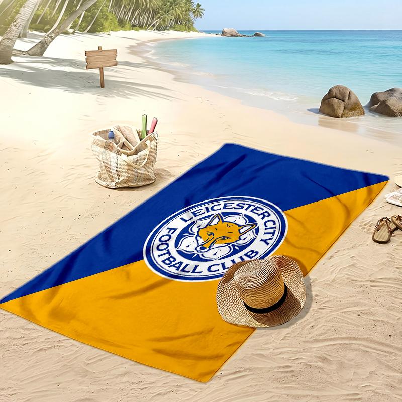 Leicester City Football Print Beach Towel, Large Soft Quick Dry Towel for Beach Camping Swimming
