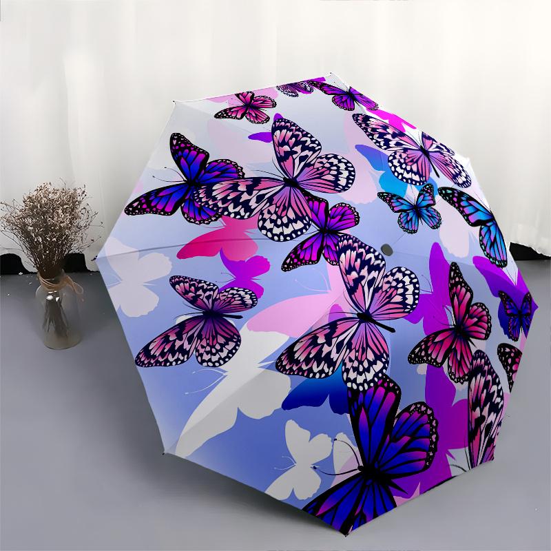Colorful Butterfly Fabric, Vibrant Butterflies On Soft Background, Perfect for Quilting, Sewing, and Home DecorUmbrella, Cute Umbrella with Cute Desig
