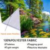 Green Forest Lake Tapestry Wall Hanging, Crystal Clear Water & Pine Tree Nature Landscape Wall Art for Home Decor