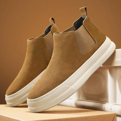 Men's Shoes 2024 Autumn New Comfortable Casual Soft Sole Fashion Korean Version Warm Versatile One-pedal High-top Boots Spot