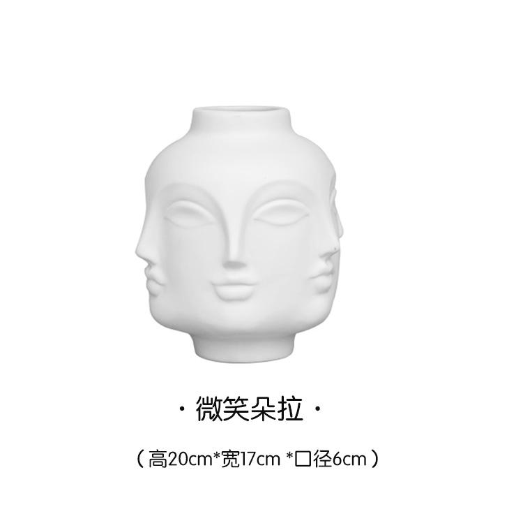 Lady Men Face Head Planter Vase Face Flower Human Succulent Pot Home Garden Ornament Ceramic Crafts