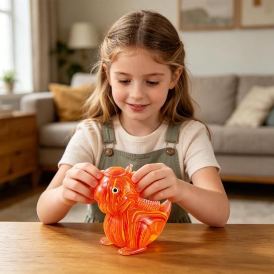 Dinosaur Squeeze Toy Slow-Rising TPR Fidget for Stress Relief Cute Soft Decompression Gadget for Students Adults