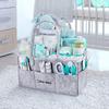 Durable and reliable diaper storage foldable storage baby storage diaper baby small items gray baby baby car travel storage bag case, box, bag,