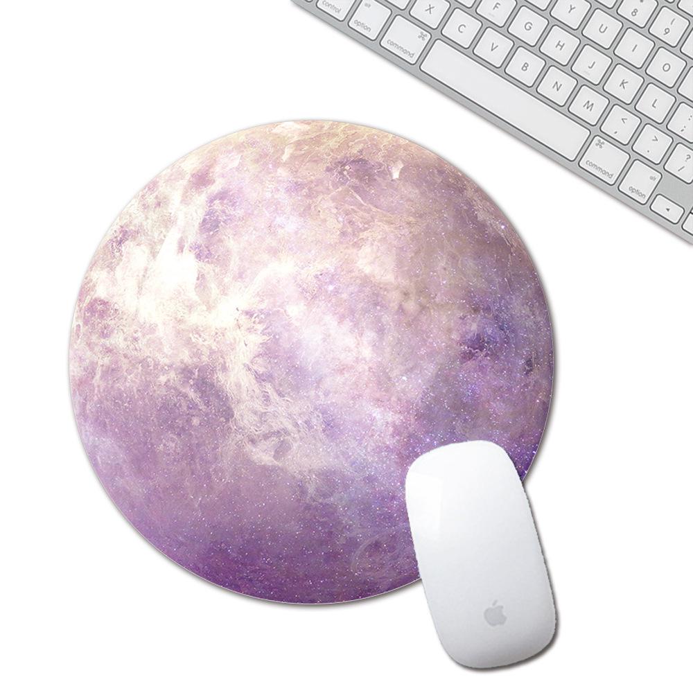 Starry Sky Round Rubber Mouse Pad for Office & Notebook Computers
