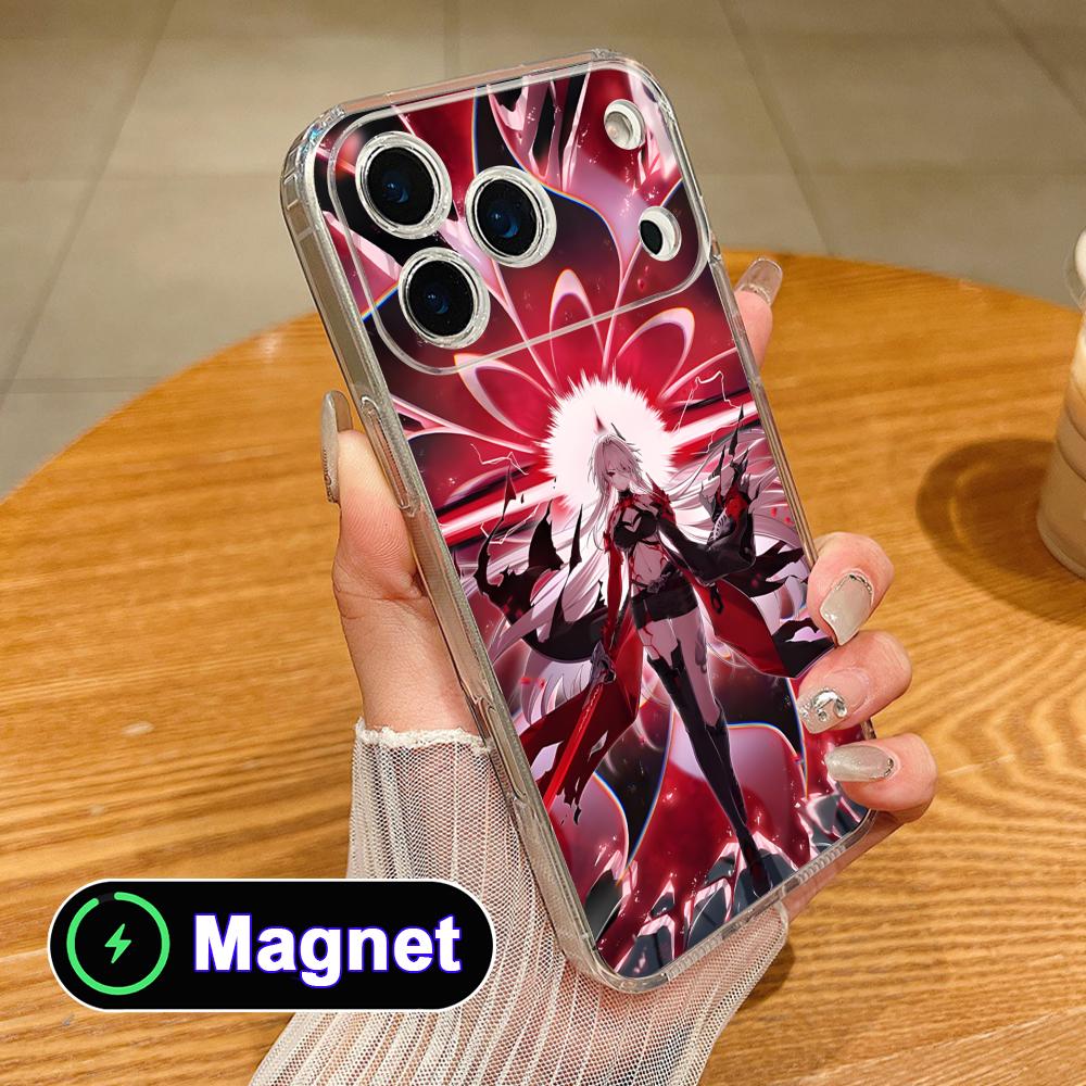 

Прозрачный чехол HSR Acheron из ТПУ с Magsafe для мобильного телефона iPhone 17 16 15 14 13 12 11 Air Pro Max Plus Mini Цветная крышка iPhone 11 Pro Max