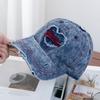 Love Embroidery Do Old Cowboy Baseball Cap Female Summer Sweet Cool Spice Girl American Big Brim Show Face Small Peaked Cap