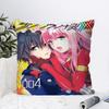 Anime Darling In The Franxx Pillow Case Square Pillow Bedroom Sofa Leisure Comfort Cushion Car Living Room Home Decoration
