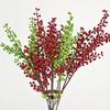 6-Pronged Holly Fruit Red Fruit Berry Fortune Fruit Single Branch Chinese Home Decoration Fake Flower Simulation Plant