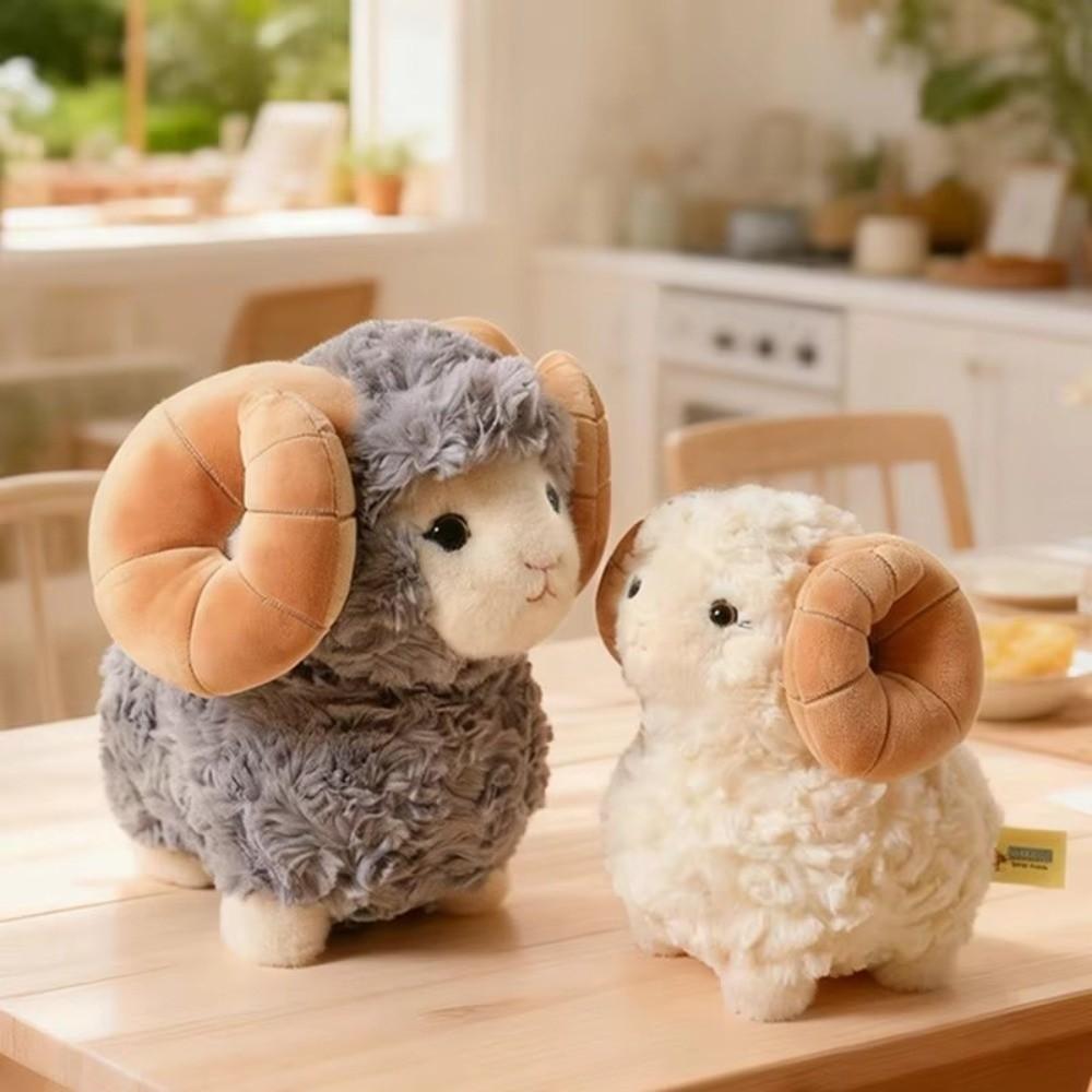 Warm Cozy Simulation Sheep Plush Toy Hugging Appease Fluffy Sheep Plush Doll For Kids