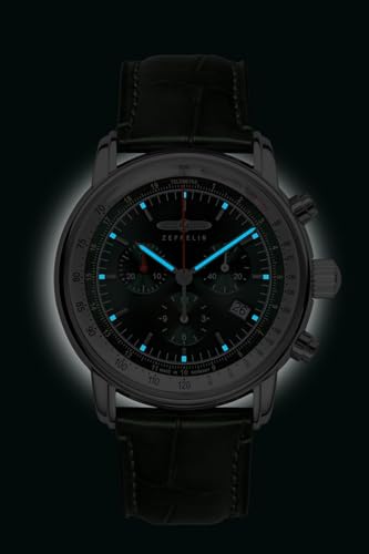 ZEPPELIN Men's Watch, LZ14 Marine, 8888-4, Quartz Movement, 5 ATM Water Resistance, Mineral Glass, Green Dial, Stainless Steel [Parallel Import]