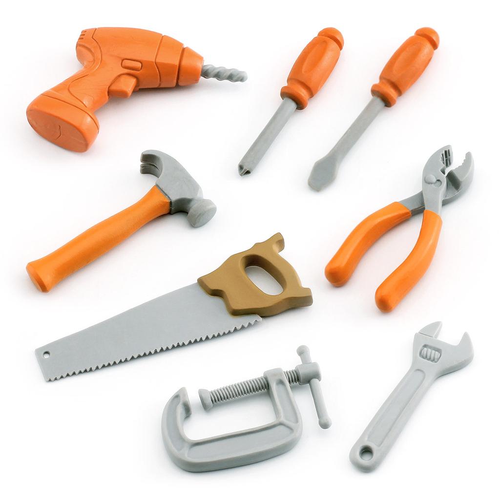 Simulation Repair Tool Model, Children'S 8-Piece Simulation Electric Drill Hammer Screwdriver Wrench Pliers Hand Saw Tool