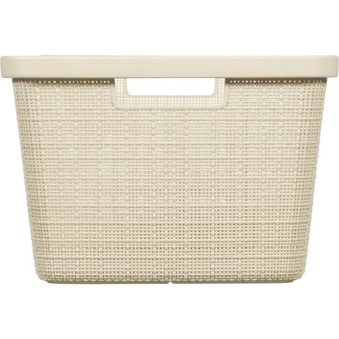 Corbeille à linge - Curver - Jute - 46 L - Beige