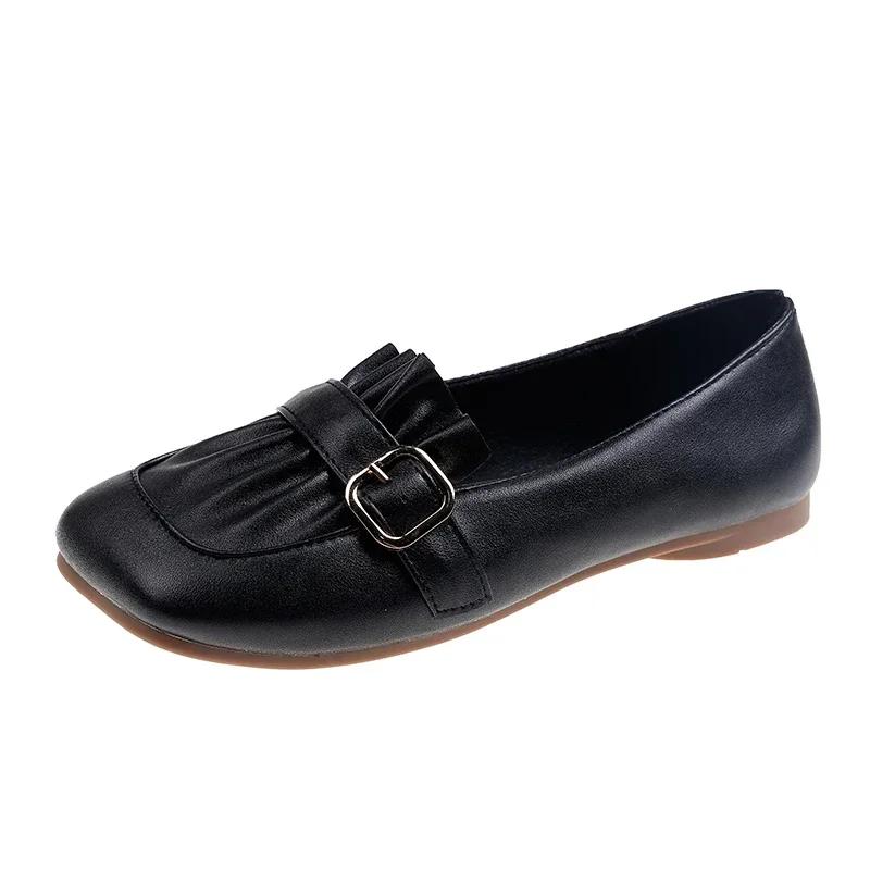 

Fashion Spring New Women s Square Toe Flat Shoes Fashion Shallow Light Slip on Casual Shoes for Women Outdoor Office Ladies Ballet Flats 40 чорний