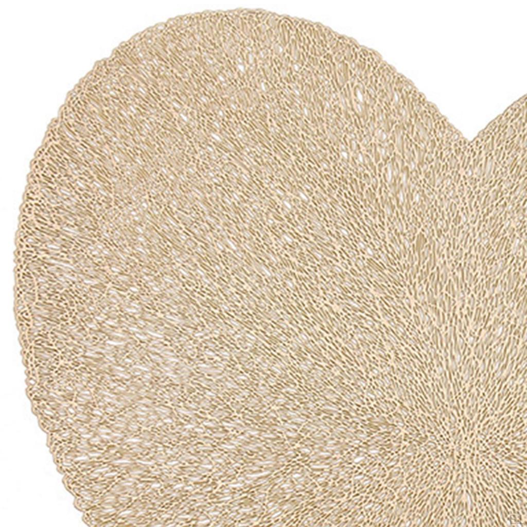 6 Pcs Heart Shaped Placemats Valentine's Day Non-Slip Decorative Placemat for Wedding Home