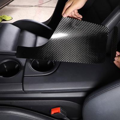 For Porsche Taycan    2022 Soft Carbon Fibre Car Armrest Case Cover Trim Stickers Car