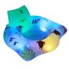 Light-Up Pool Lounger with 2 Cup Holders and Handles Pool Raft Water Hammock for Swimming Pool Party Summer Water Fun for Adults