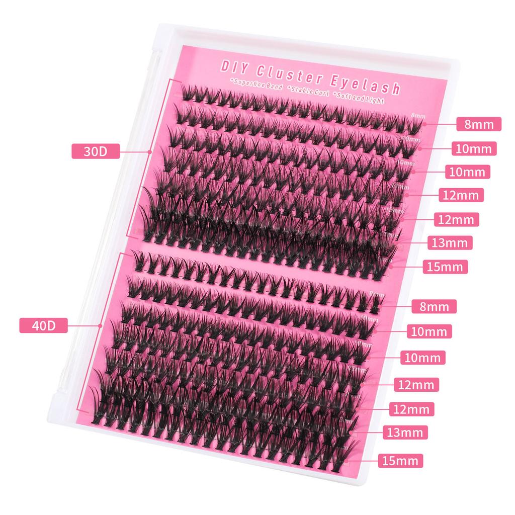 Hot Melt 30D/40D False Eyelashes 14 Rows D Curve Grafted Hair Mixed Dense Segmented Explosive Product