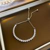 High-End Geometric Crystal Adjustable Bracelet with Luxury Drawstring Design - New Influencer Jewelry