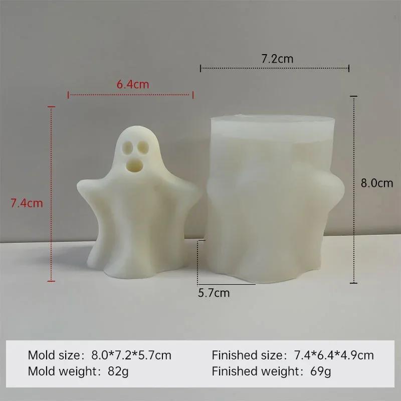 Halloween Ghost Candle Silicone Molds Diy Ghost Party Fun Scented Candle Plaster Crafts Resin Mold Halloween Gift Making Tool