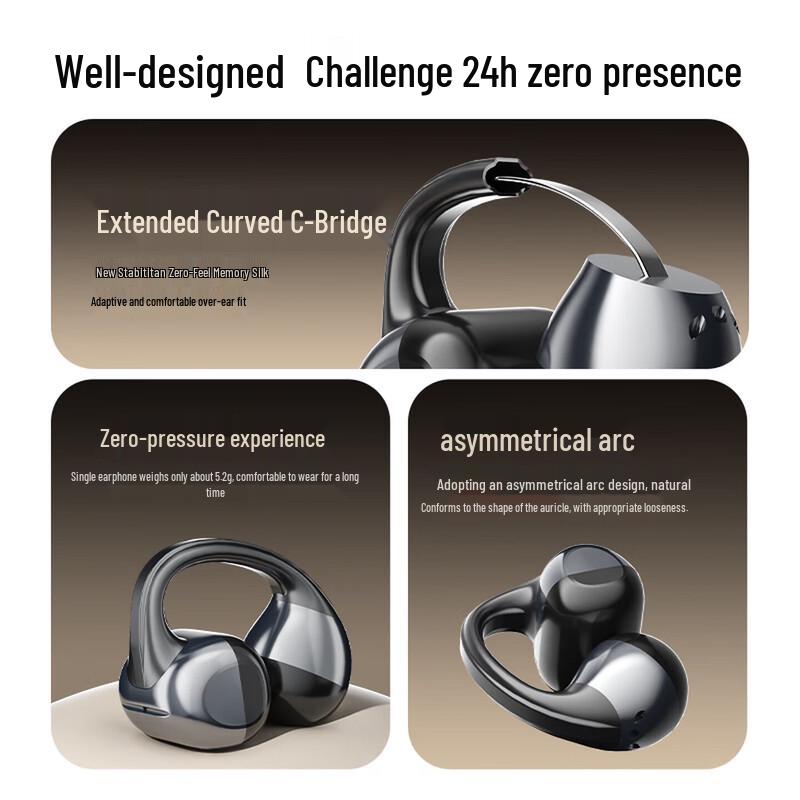 Newman Open-Ear Clip-On Bluetooth Earbuds