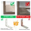 25/60mm 90 Degree L Joint Brackets Furniture Wood Shelf Door Cabinet Fastener Universal Stainless Steel Brace Joint Hardware