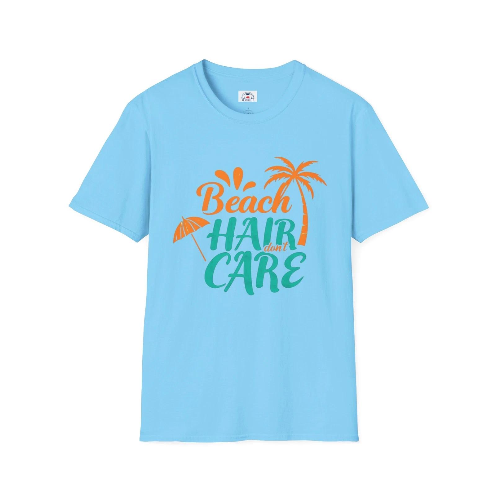 Beach Hair Don t Care T-Shirt Summer Tee, Gift for Beach Lovers Vacation shirt S