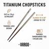 VARGO Titanium Chopsticks T-223