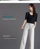 Pure Cotton High-Waisted Wide-Leg Pants for Women, Loose Drapey Fit, Perfect for Spring/Summer 2026.