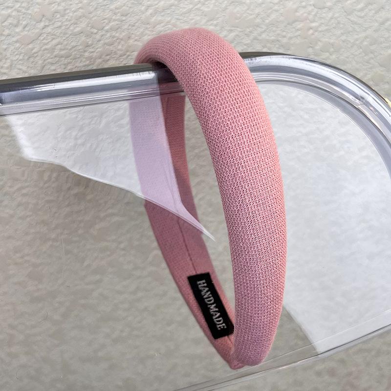 Sweet Romantic Pink  Headband Sponge Wide Hair Band for Woman Girl Temperament Hair Hoop Fashion Versatile Hair Accessories Gift