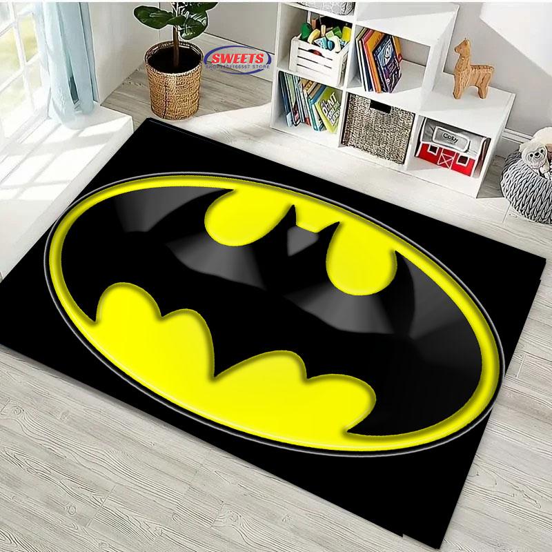 Koberec s motivem Batmana DC č. 2 Nové vydání!Protiskluzová Zvuková Izolace, Koberec do Obývacího Pokoje, Dětské Ložnice, Kancelářských Prostor, Odolná Rohož