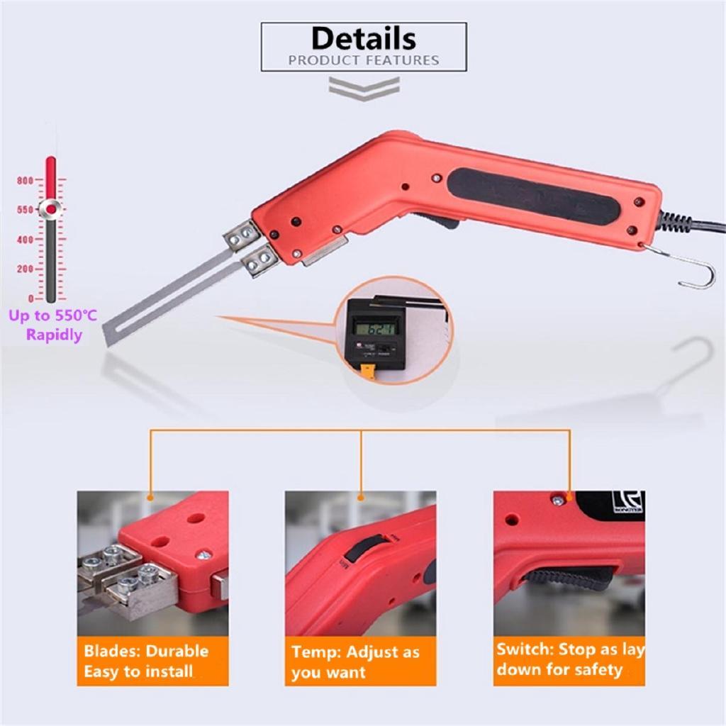 250W φελιζόλ Ηλεκτρικό αφρώδες σύρμα Εργαλείο αυλάκωσης Λεπίδες κοπής Διάφορο κιτ Θερμαντικό Κόφτης Μαχαιριών με λαβή χειρός